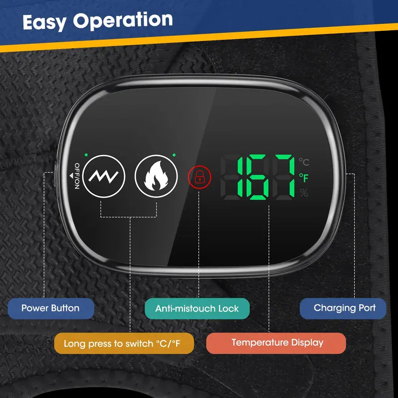Usb Rechargeable Shoulder Massager, 3-speed Heating Massage Shoulder Pad, Portable Winter Shoulder Massage Equipment for Women & Men, Presents for Mum, Birthday Gifts Ideas, Gift for Mom, Body Care Routine, Hot Compress 7