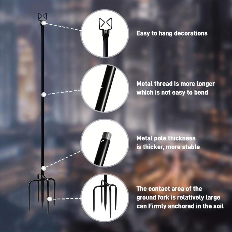 Outdoor Light Pole Set, 2pcs Garden Light Pole Set, Lighting Accessories for Garden & Yard Decoration, Suitable for Holiday Celebration 3