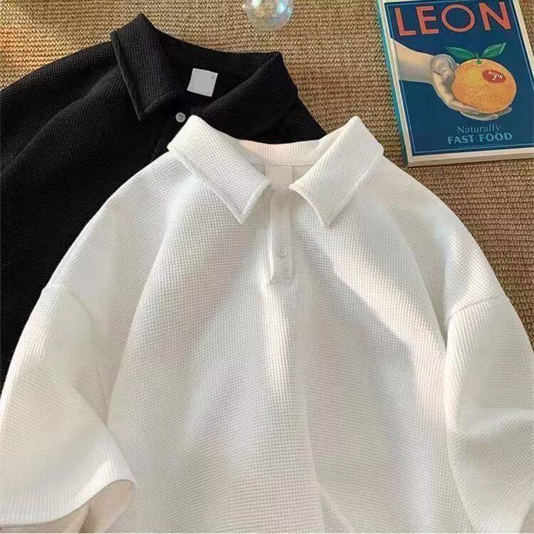 Product Introduction of T-shirt men's short sleeve summer 2024 new solid color loose-fitting large size casual half sleeve T-shirt tops clothes 11