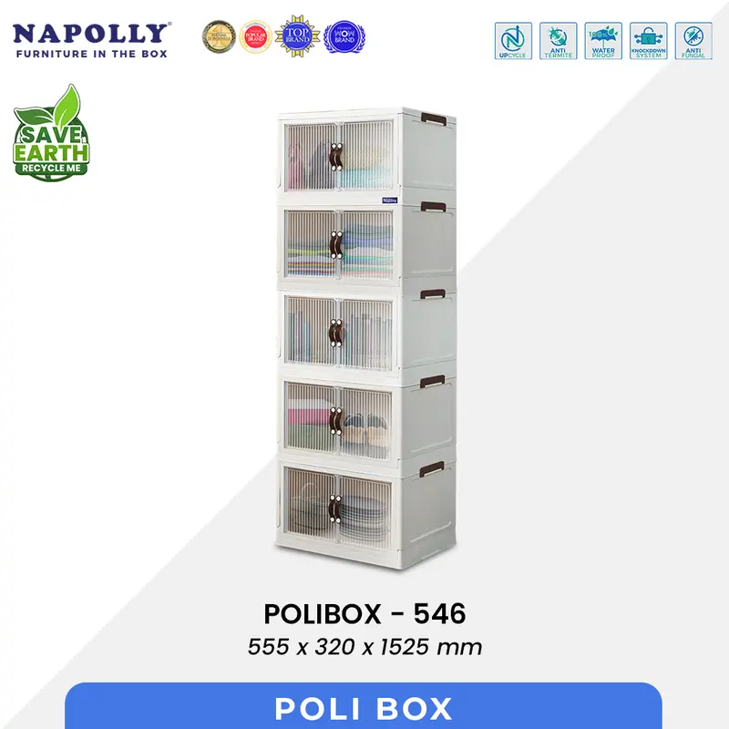 Napolly Lemari/Rak 5 susun dan Lipat serbaguna 0