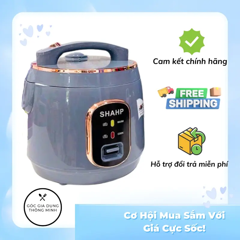 Nồi cơm điện mini SHAHP, kiểu dáng siêu bền đẹp, công nghệ hiện đại, tiết kiệm điện năng 0