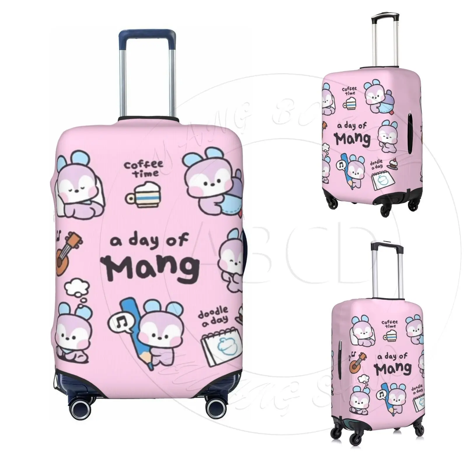 BTS Luggage Cover BT21 Waterproof Dustproof Elastic Cover for Luggage Protective Travel Suitcase Cover Anti Scratch Tae Hyung JUNGKOOK JIMIN