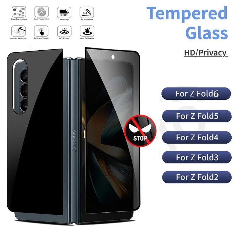 Kính cường lực trong suốt, HD, cho Samsung Galaxy Z Fold 6 5 4 3, Bảo vệ màn hình bên ngoài, cho Galaxy ZFold 6 Fold5 5G, Kính sau riêng tư Phụ Kiện Phone Ốp Case 0