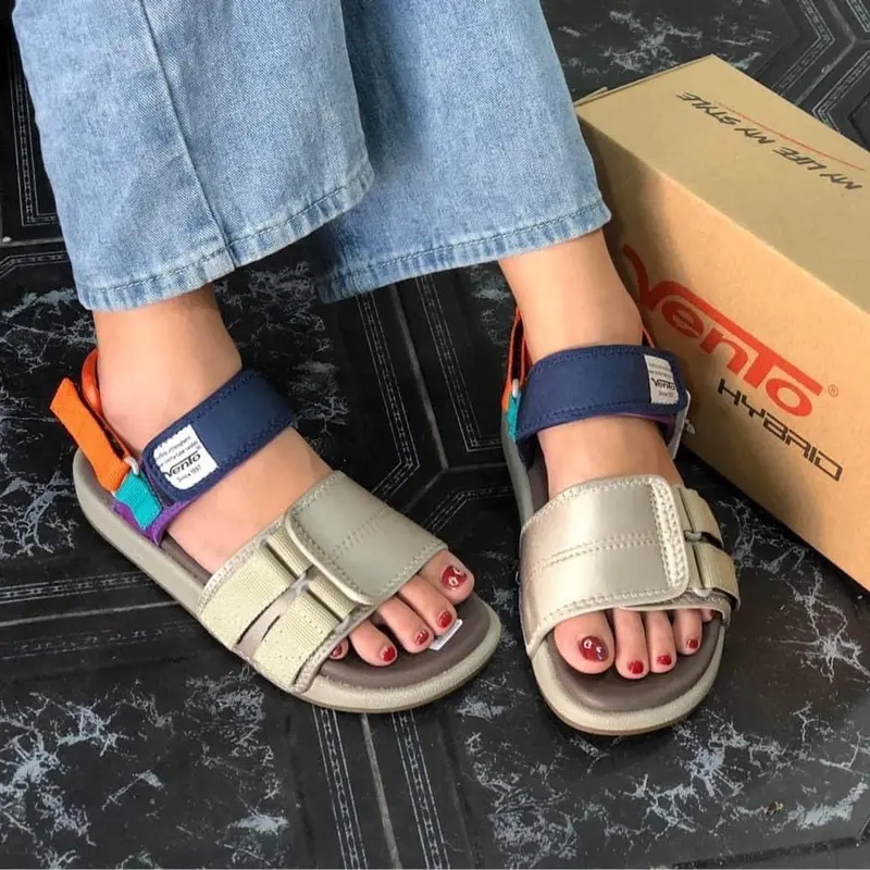 Sandal vento nữ chính hãng Avatar SD10112w DéP Cao Su GiàY Quai Hậu Đế Bằng Shoes 7