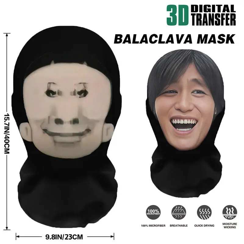 Mặt Nạ In Hình Người Nổi Tiếng Messi Ronaldo 3D, Thiết Kế Vui Nhộn, Liền Mạch, Chống Bụi, Chống Nắng, Phong Cách Nhập Vai, Mũ Hip-Hop, Hàng Mới Về Năm 2024 2