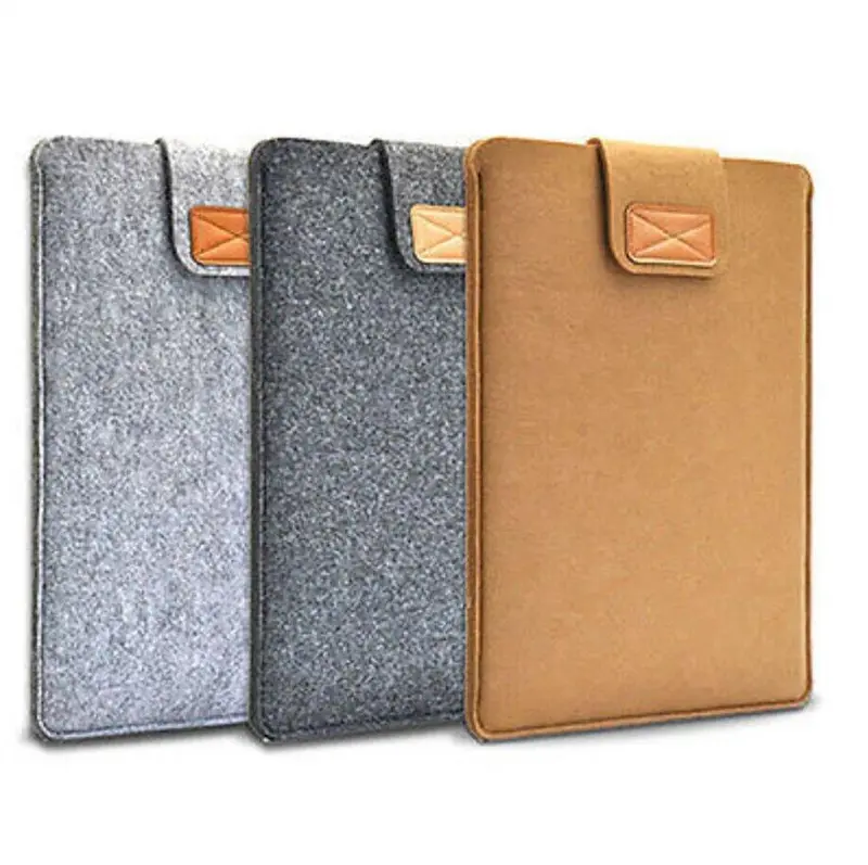 Túi đựng máy tính xách tay Cầm Tay bảo vệ nỉ chống trầy xước, dành cho 11 13 15 inch Ipad Pro Kindle Macbook, Unisex, Tay áo đựng 0