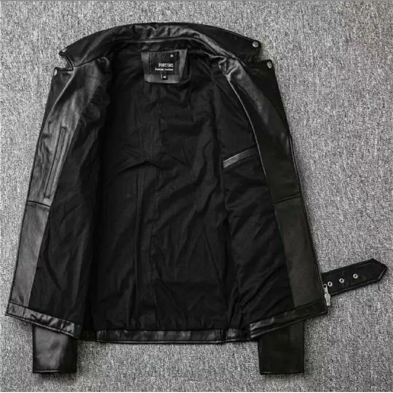 Jaket Semi Kulit Premiun Rock Khas Kota Garut Hitam 1