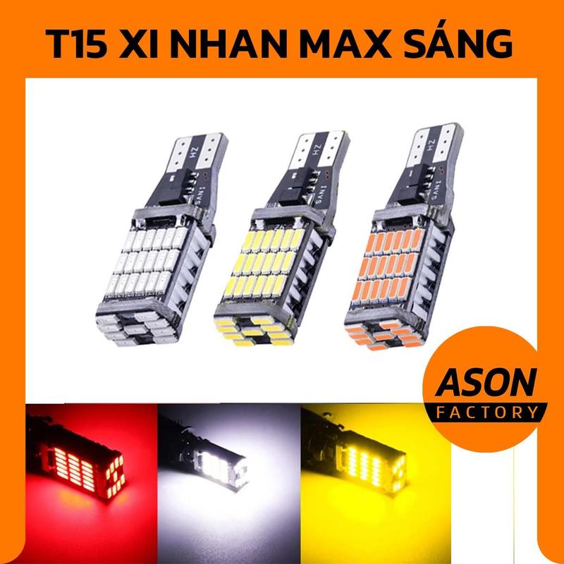Đèn LED xi nhan T15 T10 45SMD lắp cho xe máy DC12v max sáng