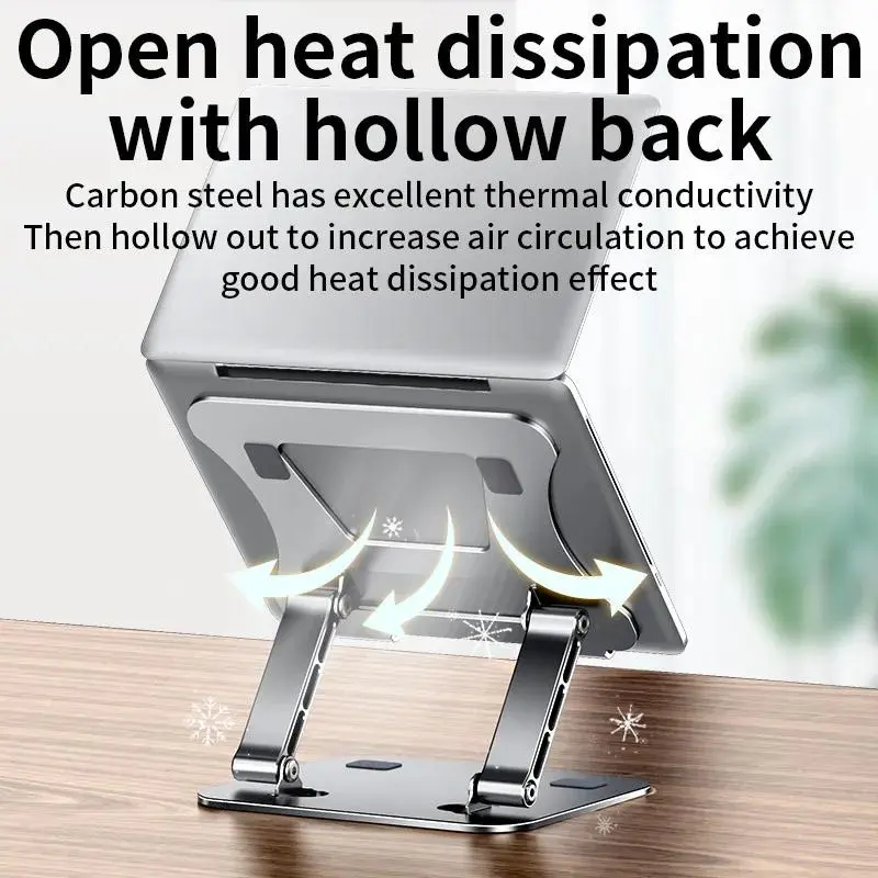 Adjustable Laptop Stand, Foldable Desk Laptop Stand, Laptop Riser Holder for Home Office 4