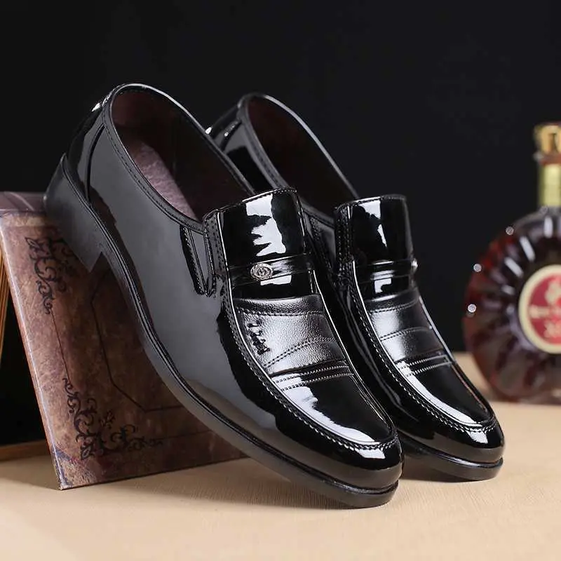 Fashion Men Dress Shoes Slip on Business Style Classic Men Formal Shoes Solid Male Work Shoes for Men Designer 5