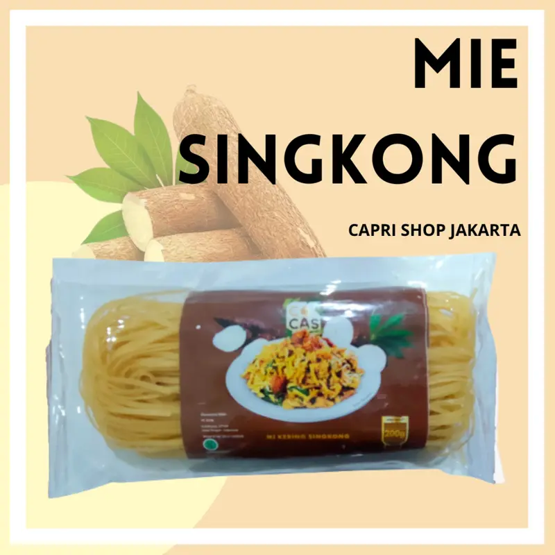 Mie Singkong 200 gram Rendah gula Food Noodles Pasta Makanan Non Gluten bisa Kuah dan Goreng 0