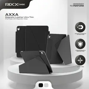 RIXXCase AXXA Magnetic Leather Ultra Thin Case with Magnetic Clasp Soft Case Compatible for iPad Mini 6 / iPad Gen 10 10.9" / iPad Air 5 10.9" / iPad Air 6 11" / iPad Pro 11" 2021 / iPad Pro 11" 2024