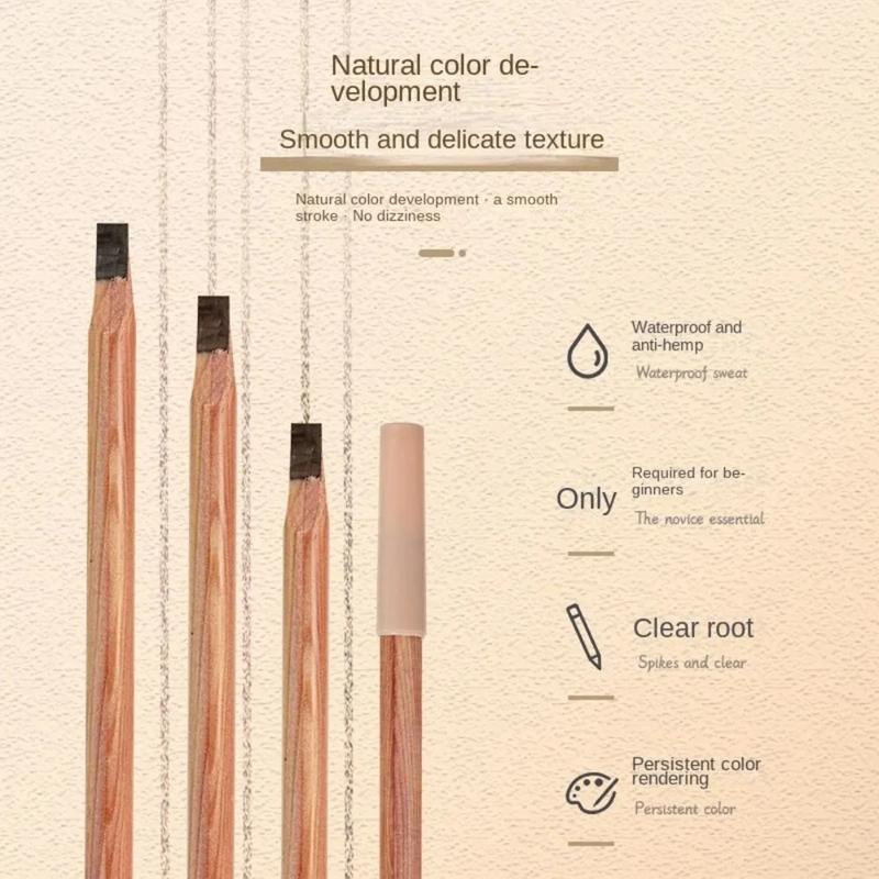 Chì Kẻ Mày Thân Gỗ Lõi Cứng Chuyên Dùng Phẩy Sợi Lông Mày - Không Lem Lâu Trôi Trang Điểm