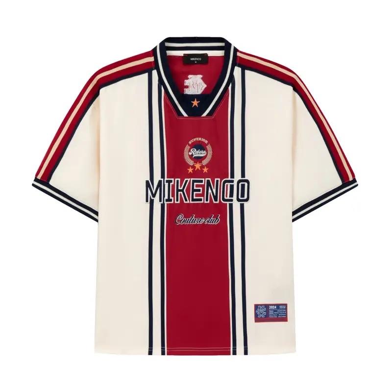 Áo Phông FAITH JERSEY MIKENCO chính hãng ngắn tay Menswear Nam Tee Cổ Tròn Top Áo Thun Cotton áo mikenco áo mikenco số Kem