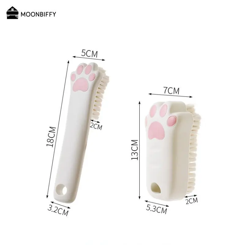 Bàn Chải Đánh Giày Hình Móng Vuốt Mèo, Thiết Kế Dễ Thương, Có Chức Năng Làm Sạch Phần Trên 5