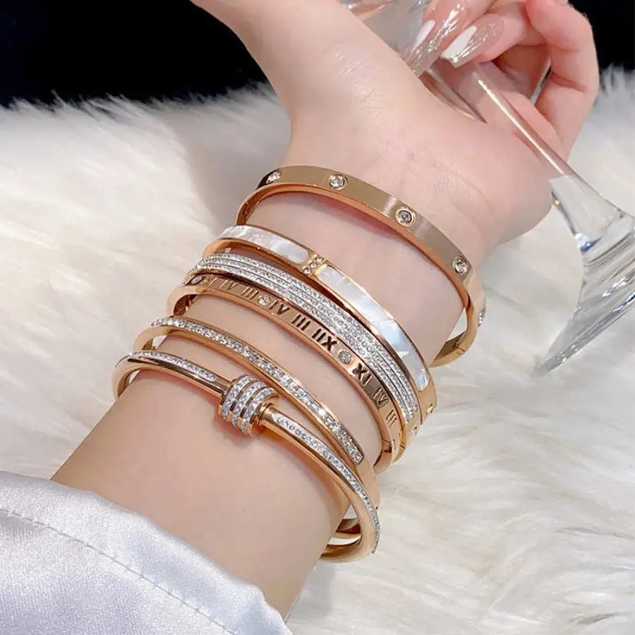 Titanium Steel Bracelet Women's Light Luxury Niche High-end Hand Jewelry