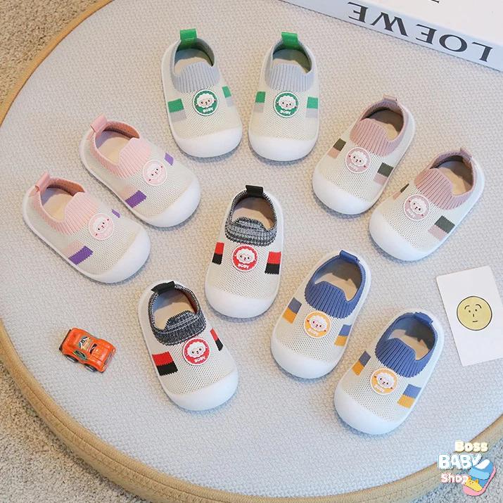 Giày Bún Tập Đi Cừu Cho Bé Trai Bé Gái Cổ Chun Co Giãn Thoáng Khí Đế Mềm Chống Vấp G-1408