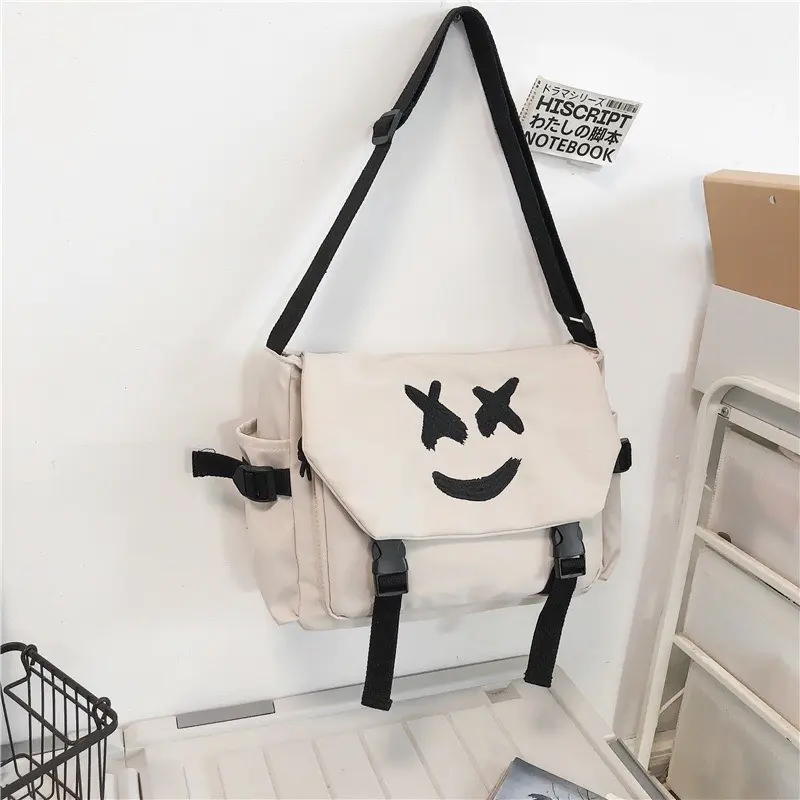 Túi đeo chéo canvas XX dễ thương unisex học sinh sinh viên cao cấp ulzzang, cặp đi học đi chơi nam nữ hàn quốc 2