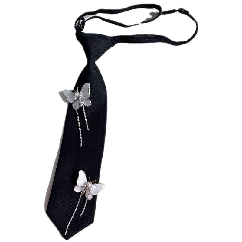 Product Introduction of Broken Cocoon Butterfly Tie Female Butterfly Tassel Brooch Luxurious Style All-Matching Shirt Dress Neck Band Accessories New 10
