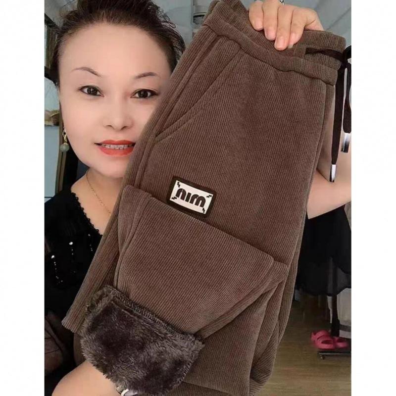 Quần Thể Thao Len Lông Cừu, Hàng Mới Về, Dày Dặn, Dành Cho Nữ, Mùa Đông, bó ống, Quần Nỉ Nhung, Có Thể Mặc Ngoài Trời, Quần Thường Ngày Thích Hợp Cho Mùa Đông 0