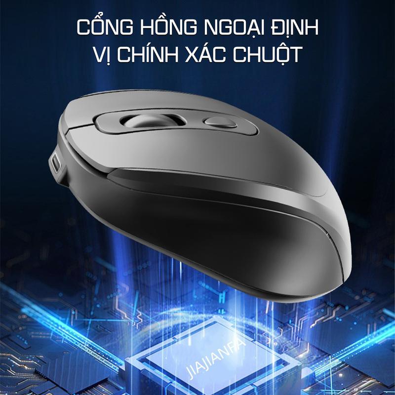 Chuột Không Dây Bluetooth 5.2 & USB 2.4G Âm Click Êm Ái 3 Mức DPI Có Sạc Pin | BigBuy360 - bigbuy360.vn Chuột Không Dây Bluetooth 5.2 & USB 2.4G Âm Click Êm Ái 3 Mức DPI Có Sạc Pin | BigBuy360 - bigbuy360.vn