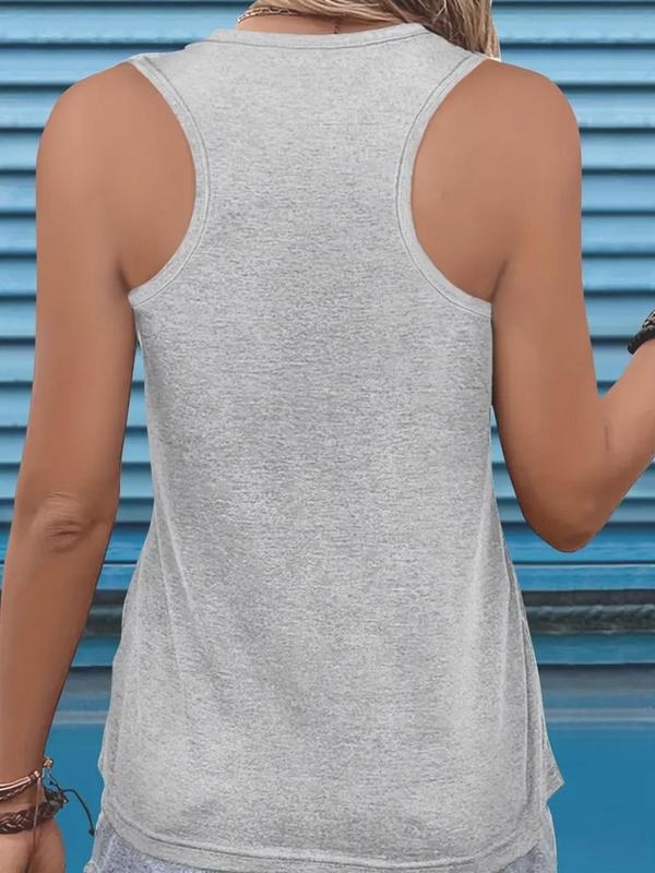 Women's Letter Print Tank Top, Casual Sleeveless Top for Daily Wear, Ladies Clothes for All Seasons 7