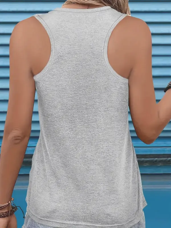 Women's Letter Print Tank Top, Casual Sleeveless Top for Daily Wear, Ladies Clothes for All Seasons 7
