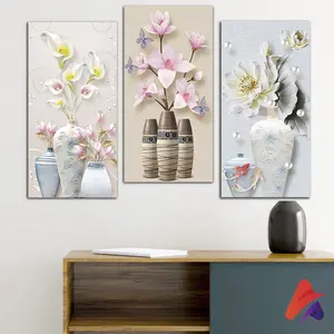HIASAN DINDING BUNGA REALISTIK AESTHETIC (15X30) WALL DECOR PAJANGAN DINDING DAUN POSTER BUNGA BAGUS KAYU RUANGAN
