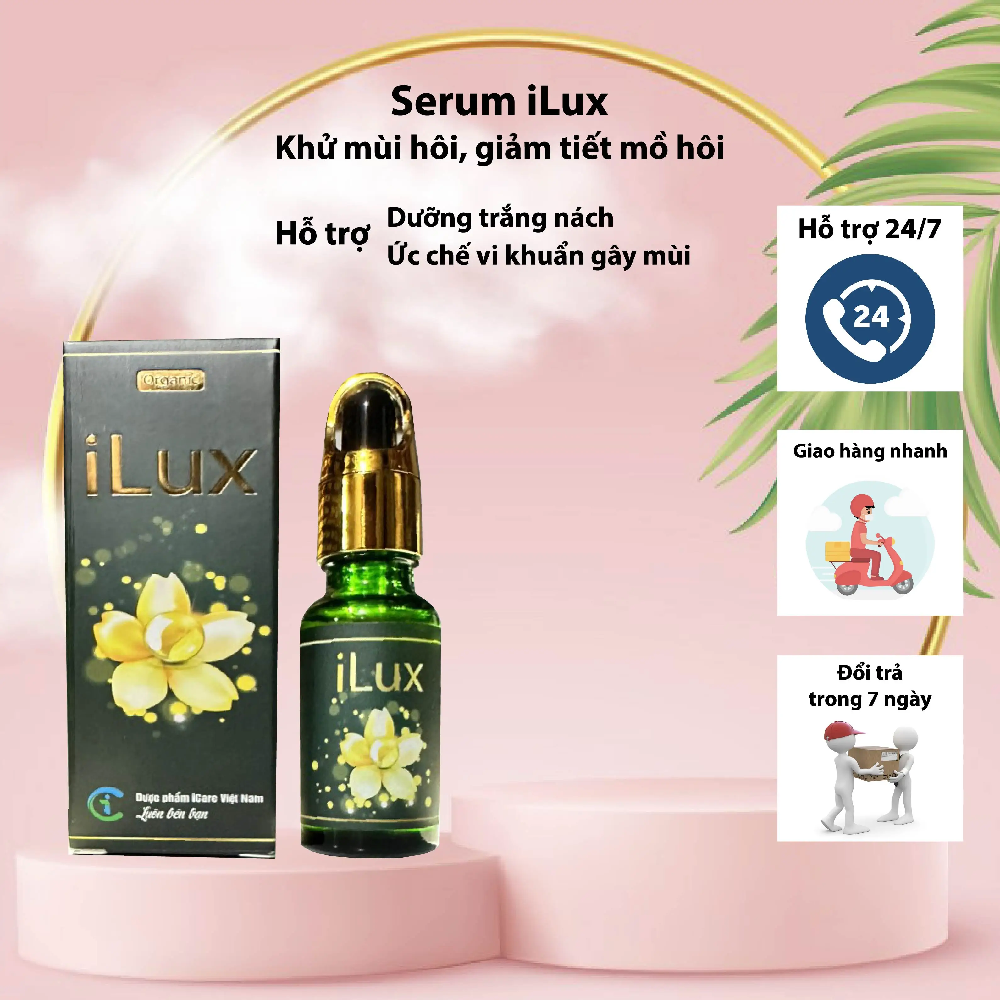 Khử mùi hôi nách nặng mùi lâu năm lọ 20ml thảo mộc tự nhiên