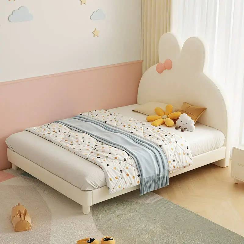 [FREESHIP HÀ NỘI] Giường Ngủ Cho Bé B016 Thương Hiệu D&D Việt Nam Hình Tai Thỏ Bọc Da Nỉ Nhiều Màu 5