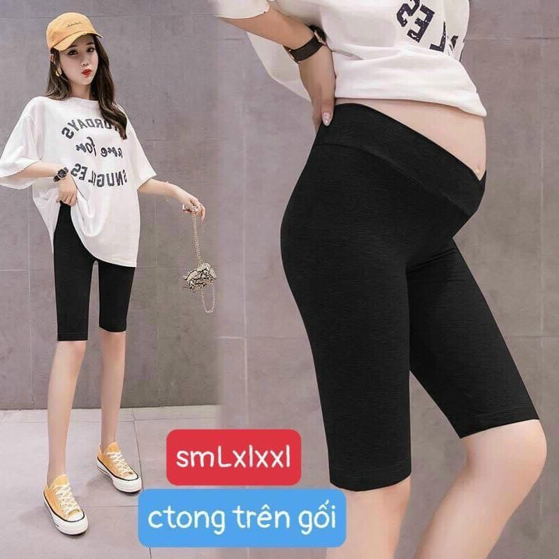 Quần Ngố Bầu Và Sau Sinh Free Size 40-75kg Thun Váy Bầu Đầm Bầu