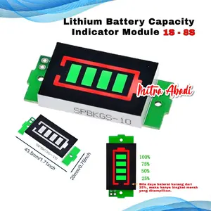 1S - 8S Lithium Battery Capacity Indicator Module