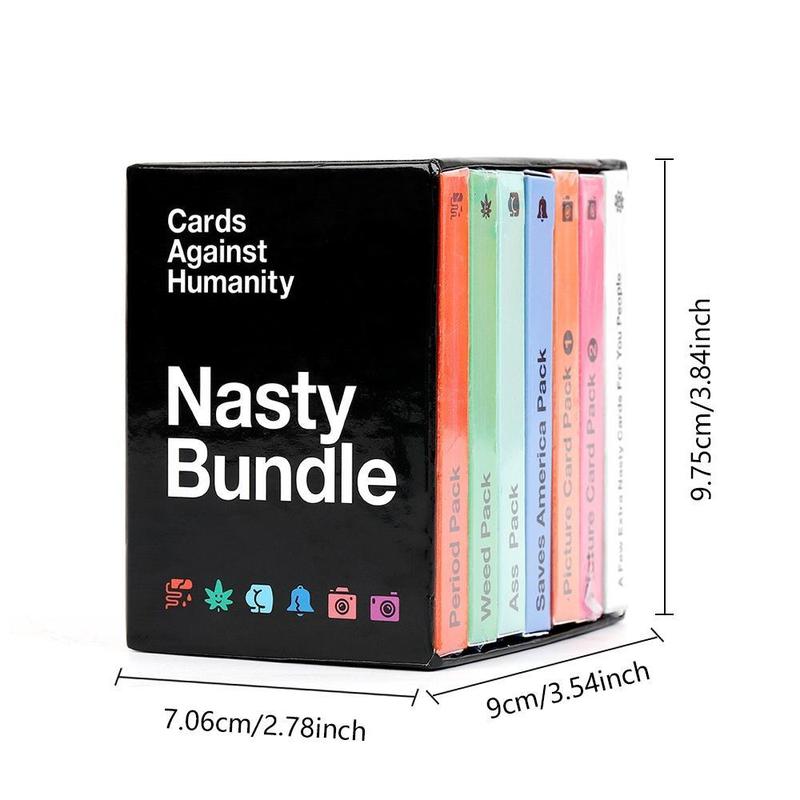 Product Introduction of Cards Against Humanity Mini Expansion Nasty Bundle, 6 Theme Packs, Fun Game Night Party and Gathering Card Games, Party Game for Adults 1