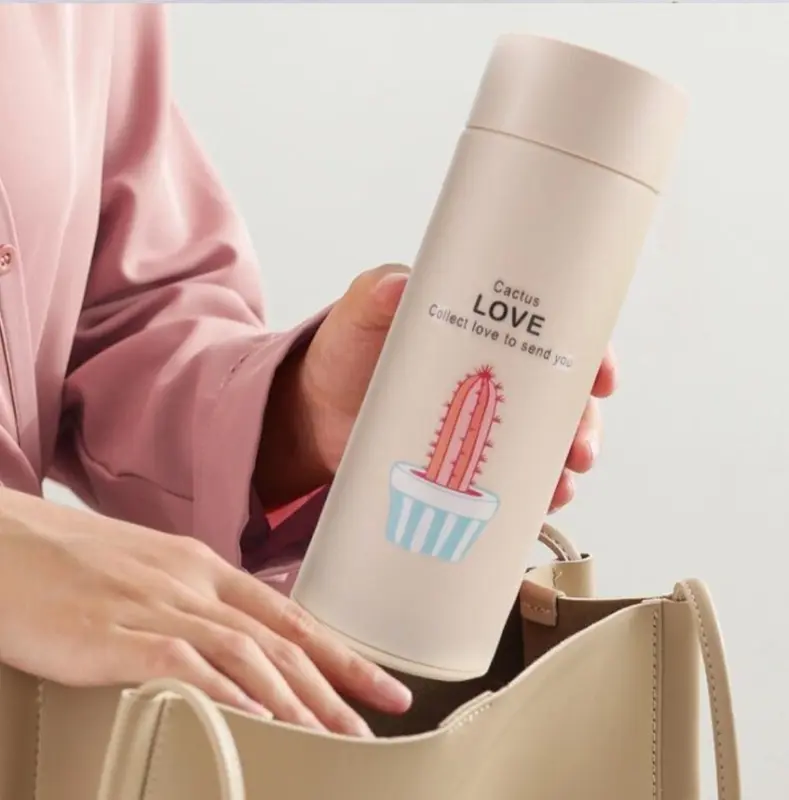 BOTTLE CACTUS Botol Minum Kaca Unik Motif Kaktus Botol Minum Packing Box 4