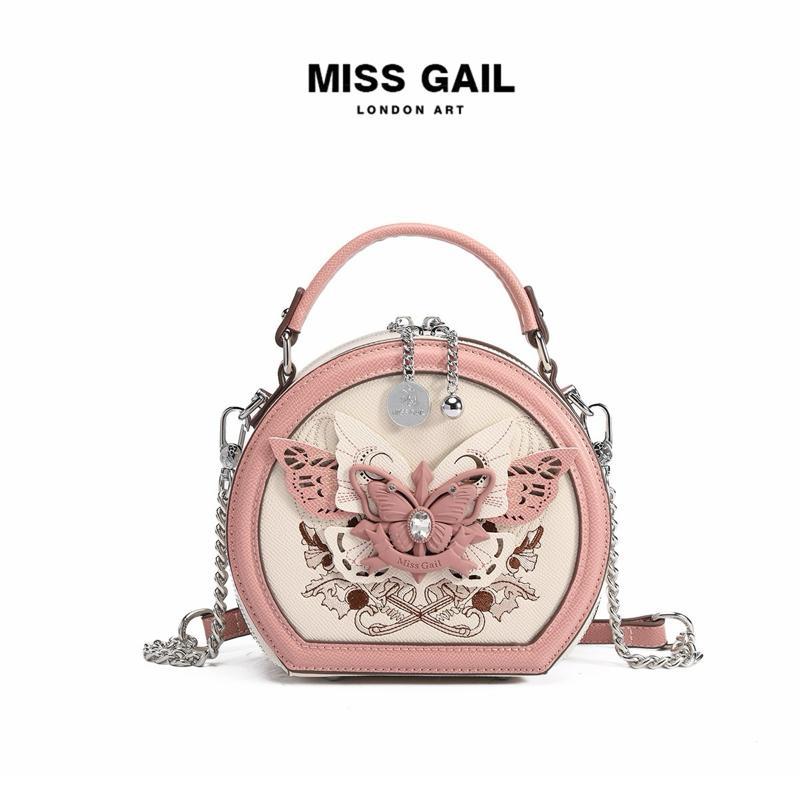 MG6652-5. Túi Store Miss Gail thiết kế BST mới cốp tròn phong cách thời thượng, tiểu thư. Đeo chéo/ xách tay. Full box