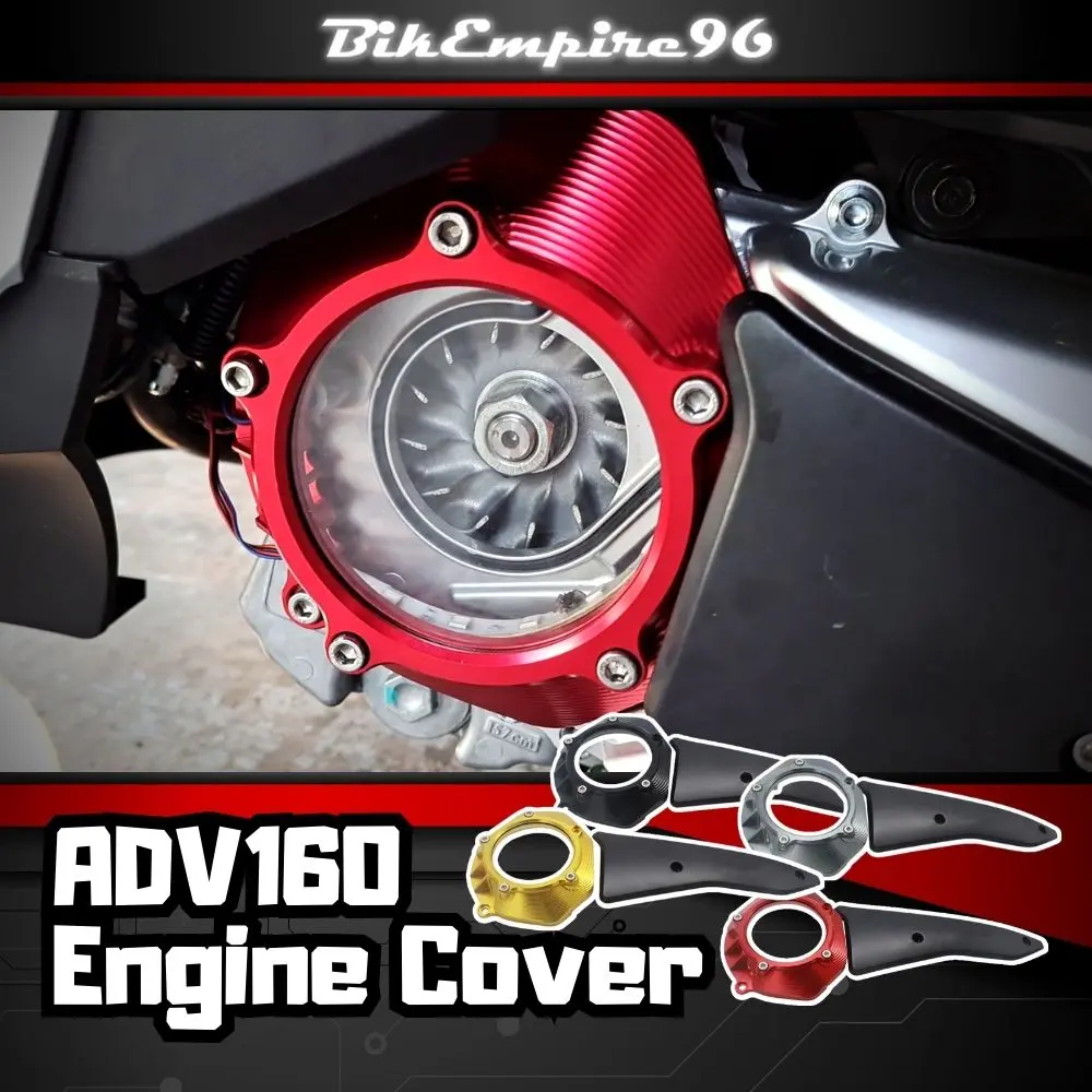 ADV160 PCX160 Motorcycle CVT Transparent Engine Cover Guard Protector ...