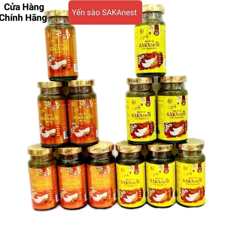 combo 10 lọ yến chưng 2 vị Đông Trùng Hạ Thảo + Nhân Sâm sakanest 150ml - 39% yến tươi dành cho người lớn ( không có cái hộp ) 4