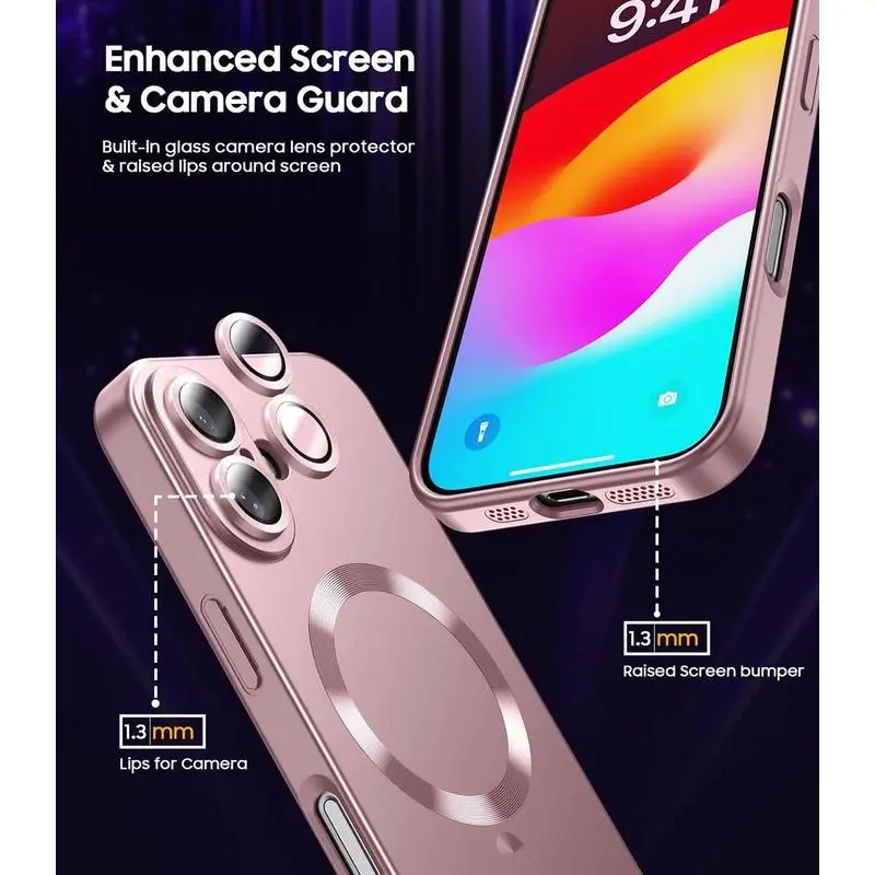 For Magsafe Magnetic Wireless Charge Phone Cases For iPhone 16 15 14 13 12 11 Pro Max Plus Case Camera Back Cover Accessories 2