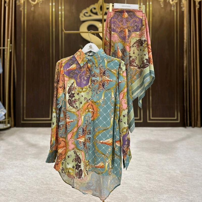 Atasan Kemeja Silk Set Hijab Original Shella Saukia 2