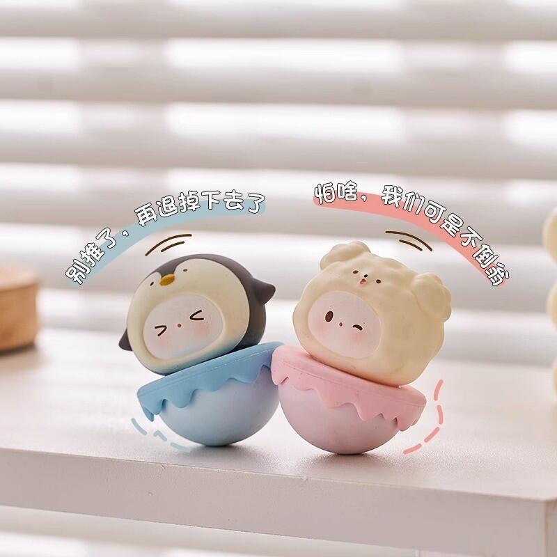 Product Introduction of Cute Desktop Office Desk Station Mini Creative Cartoon Cure Tumbler Decor 6