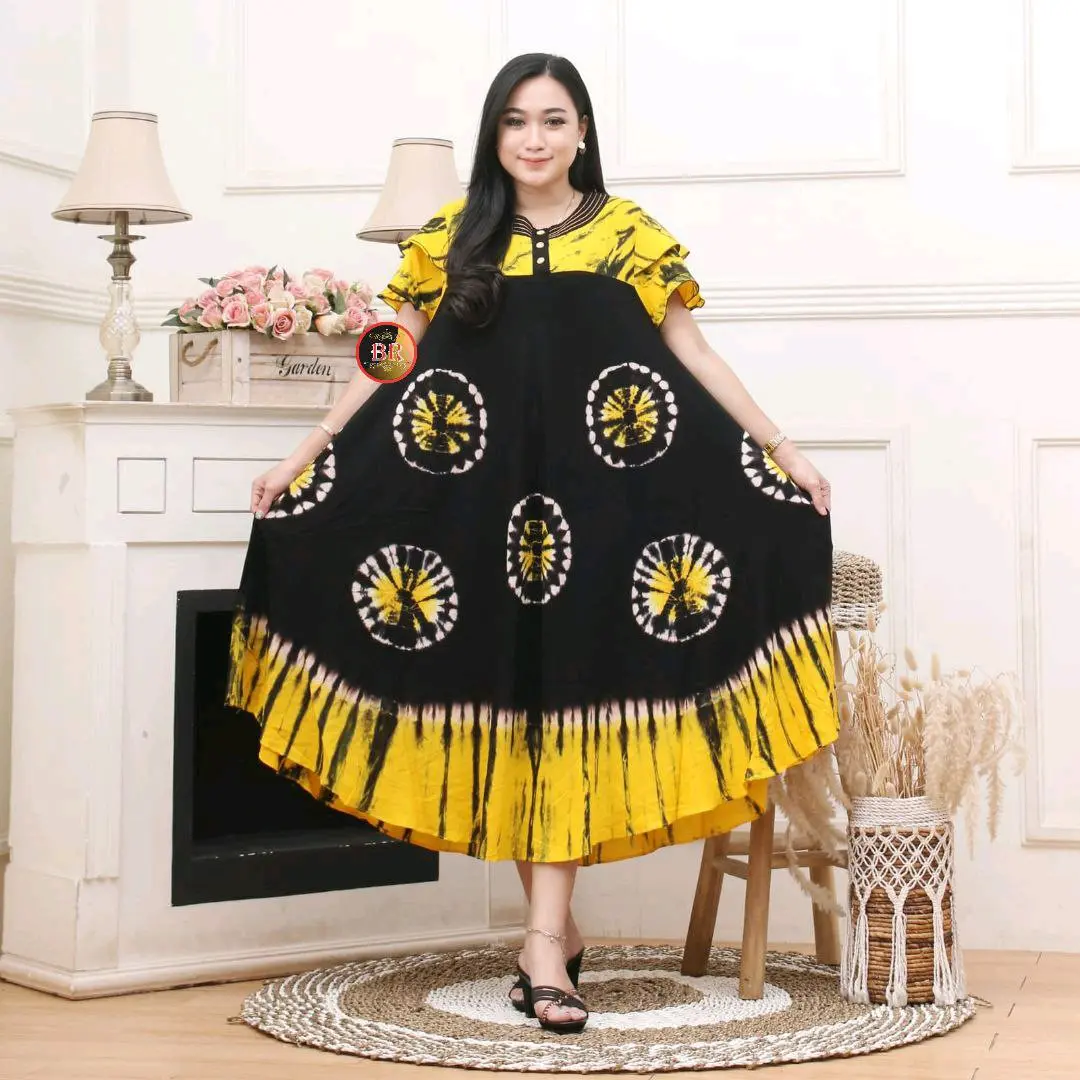 DASTER PAYUNG JUMBO DASTER BIG SIZE DASTER KEKINIAN MUAT SAMPAI BB 75 KG BAHAN RAYON PREMIUM MOTIF Bunga DASTER BUSUI Lembut Panjang Cantik Ibu Bumil Kancing Hamil Wanita Katun