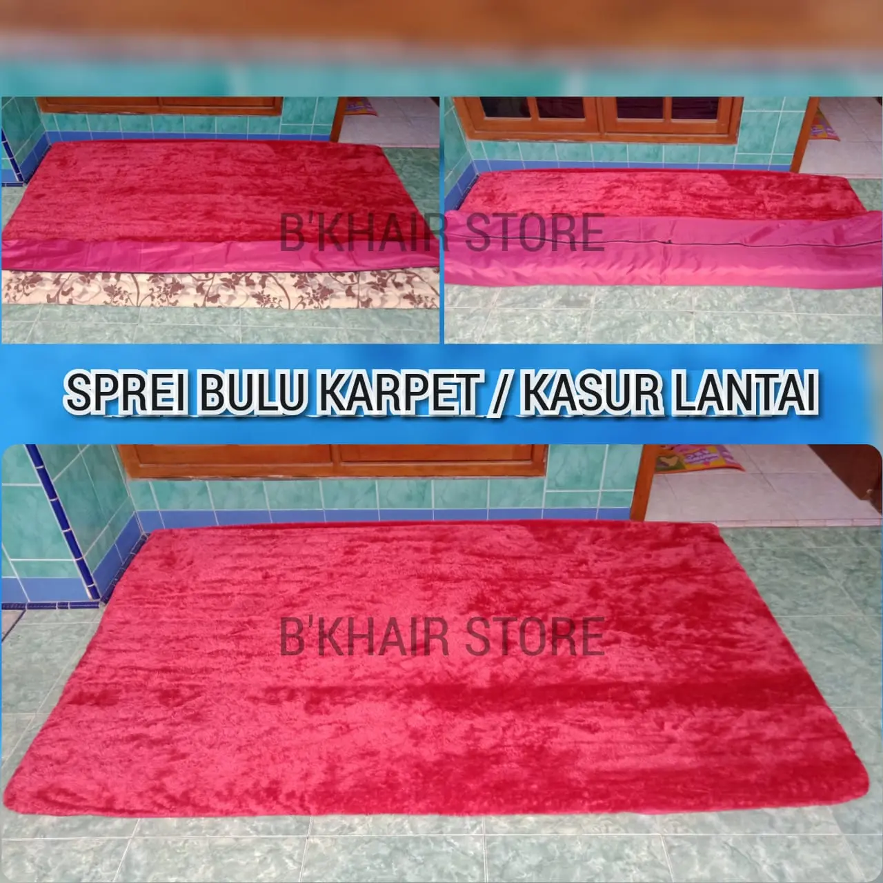 SARUNG KARPET /  COVER KASUR LANTAI - URUNG KARPET RESLETING BISA REQUEST UKURAN