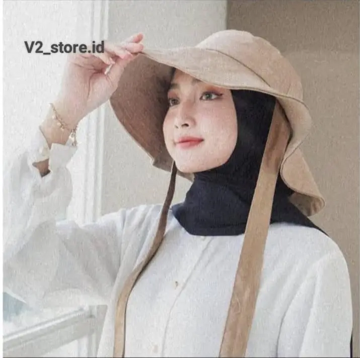 Topi Bucket Hat Wide Selebgram Style Korea Wanita Terbaru Bisa COD wool blend wide navy rawis