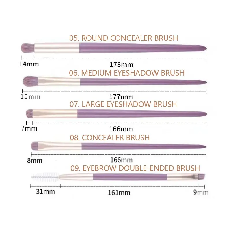 C1109 KUAS MAKE UP BRUSH SET 9 PCS BEST QUALITY 7