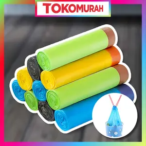 R530 Kantong Plastik Sampah Dengan Tali / Kantong Sampah Serbaguna