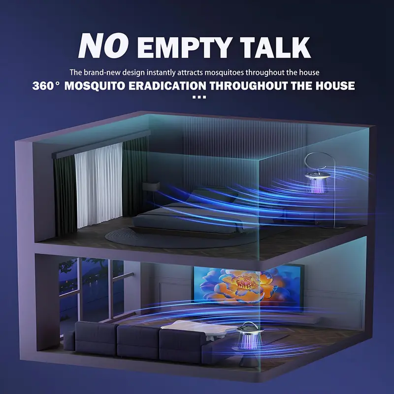 Mosquito Killer, 2000mAh High Power Electronic Mosquito Killer, Flytrap Patio Insect Killer for Home, Kitchen, Backyard 5
