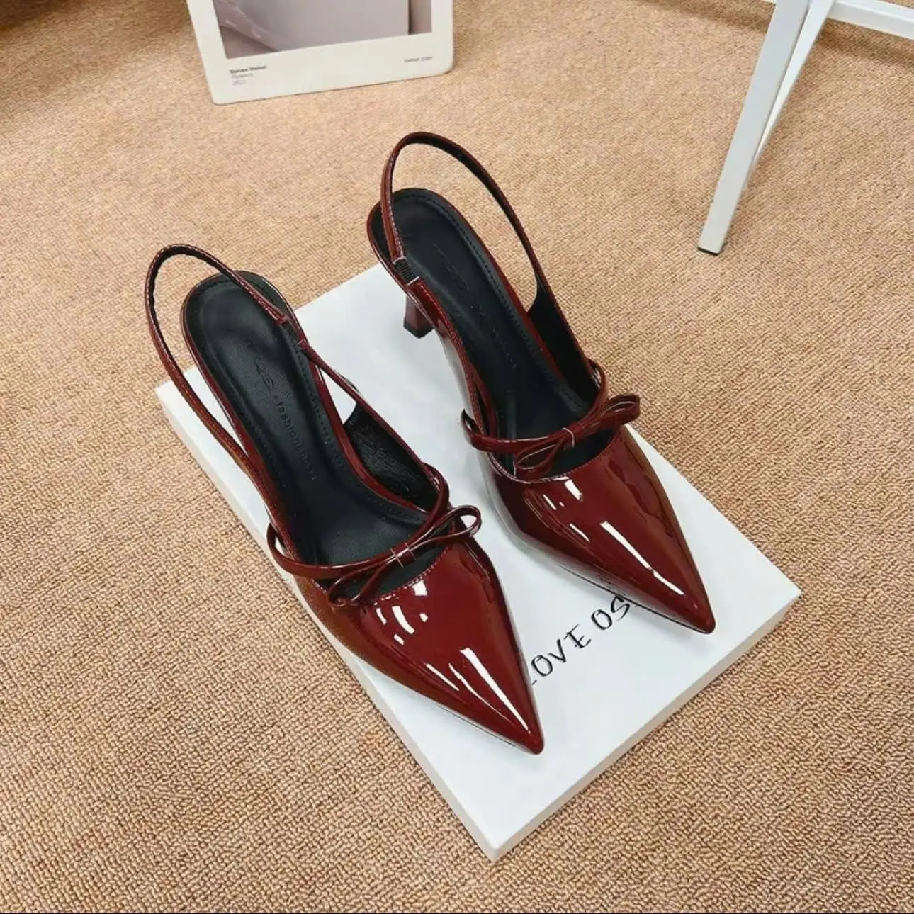 Giày cao gót nữ mũi nhọn HL06 phối nơ tiểu thư sang trọng gót cao 7cm - Shoes
