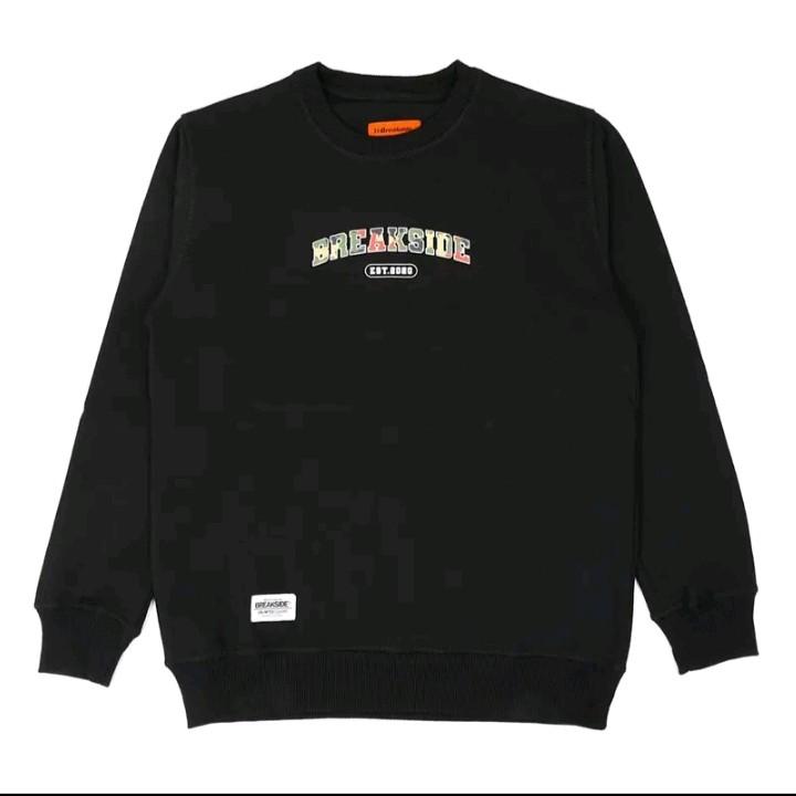 BREAKSIDE EST 2020 crewneck cotton fleece cowok keren korean style pria / wanita dewasa termurah 0
