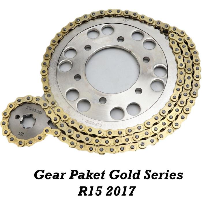 Jual Gear Set R15 2017 15T/47T 428H-132L Gold Series Type SSS KC ...