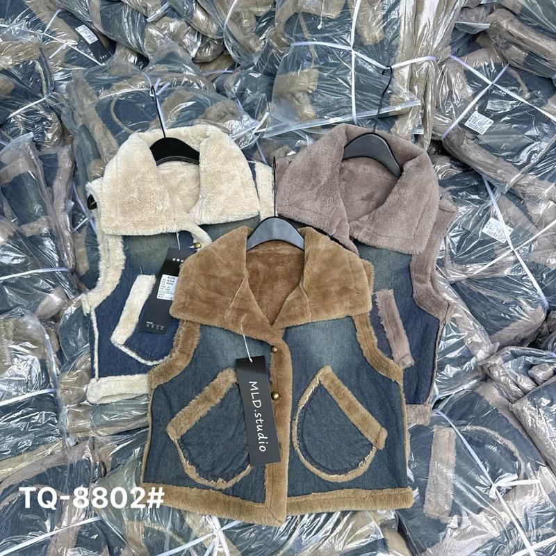 Áo Gile Bò Lót Lông Nữ QC Chất Dày Dặn, Thời Trang Thu Đông Mã 8802